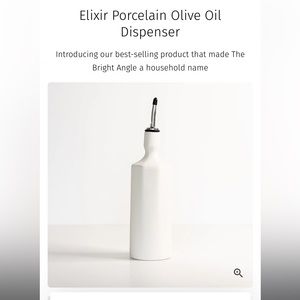 NIB The Bright Angle Elixir Olive Oil Bottle